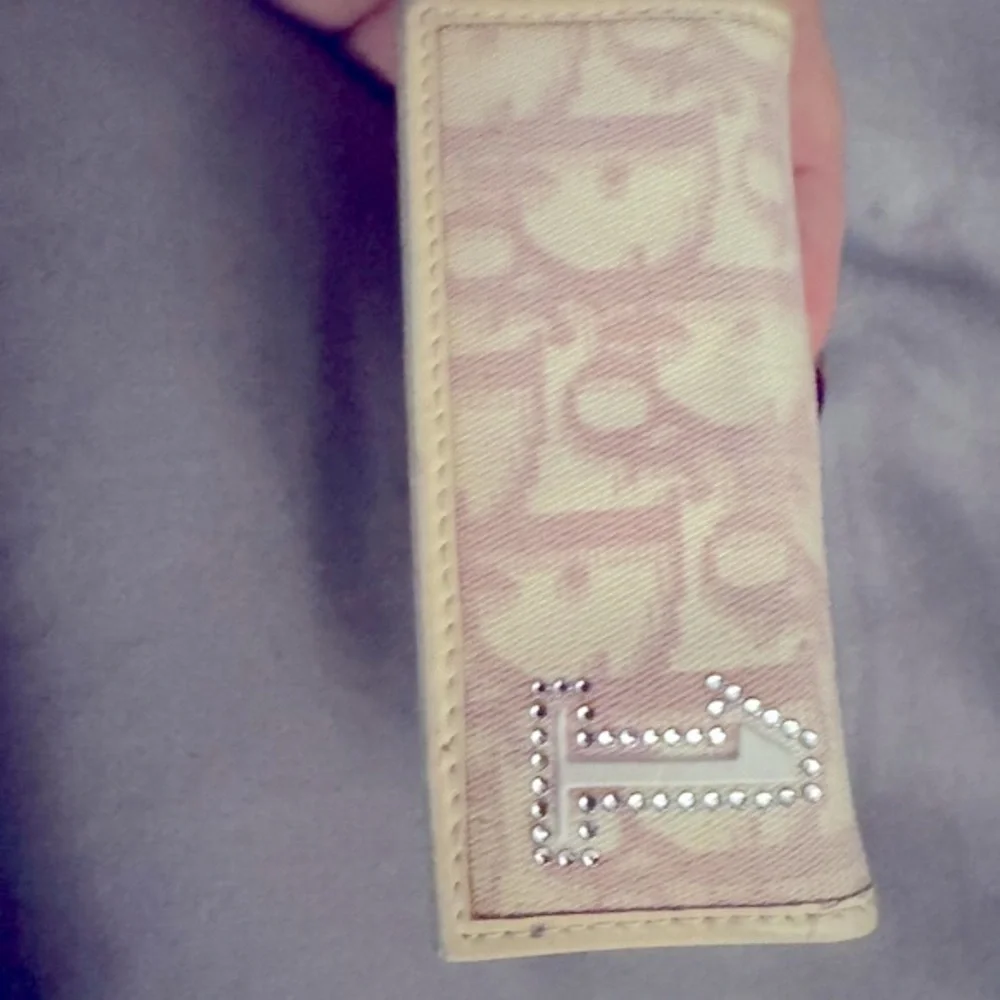 Dior rhinestone wallet